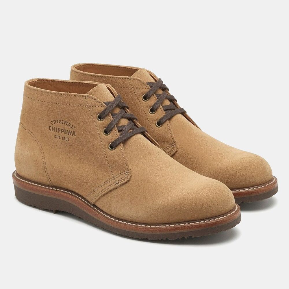 Chippewa Milford Chukka Boots Men's Sz 11 E Shoes Tan Suede 1901G06 USA Made